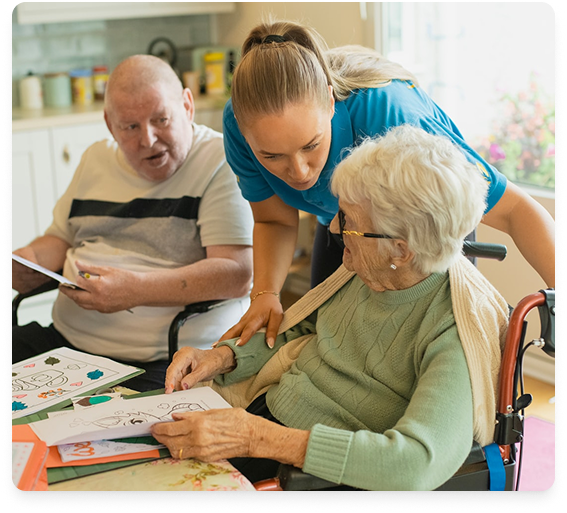 Image (Care worker with client)